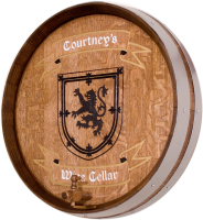 B5-Courtneys-Wine-Cellar-Coat-of-Arms-Barrel-Head-Carving         